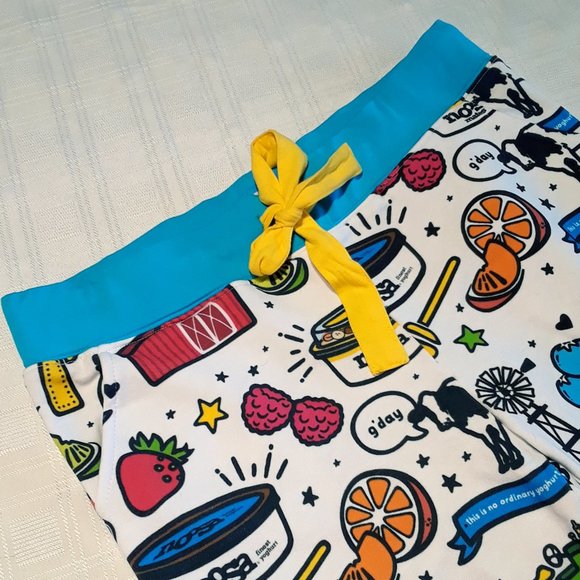 Pajama Pants Pockets Drawstring Elastic Waist Noosa Yogurt Sleepwear Size-Large - Picture 3 of 16